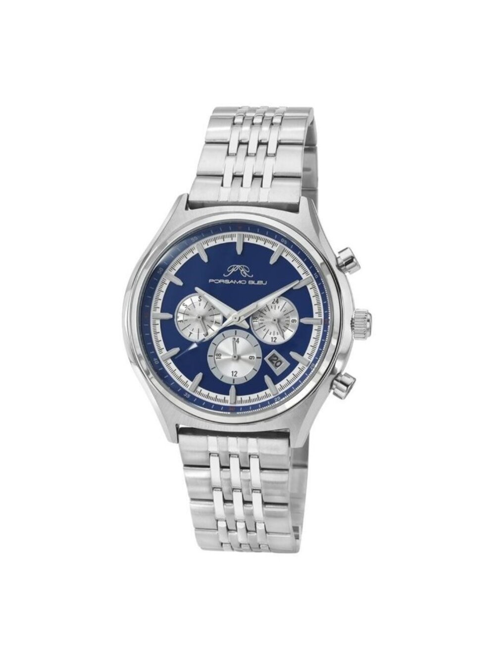 NWT Porsamo Bleu Charlie Silver-tone Dial Men's Watch